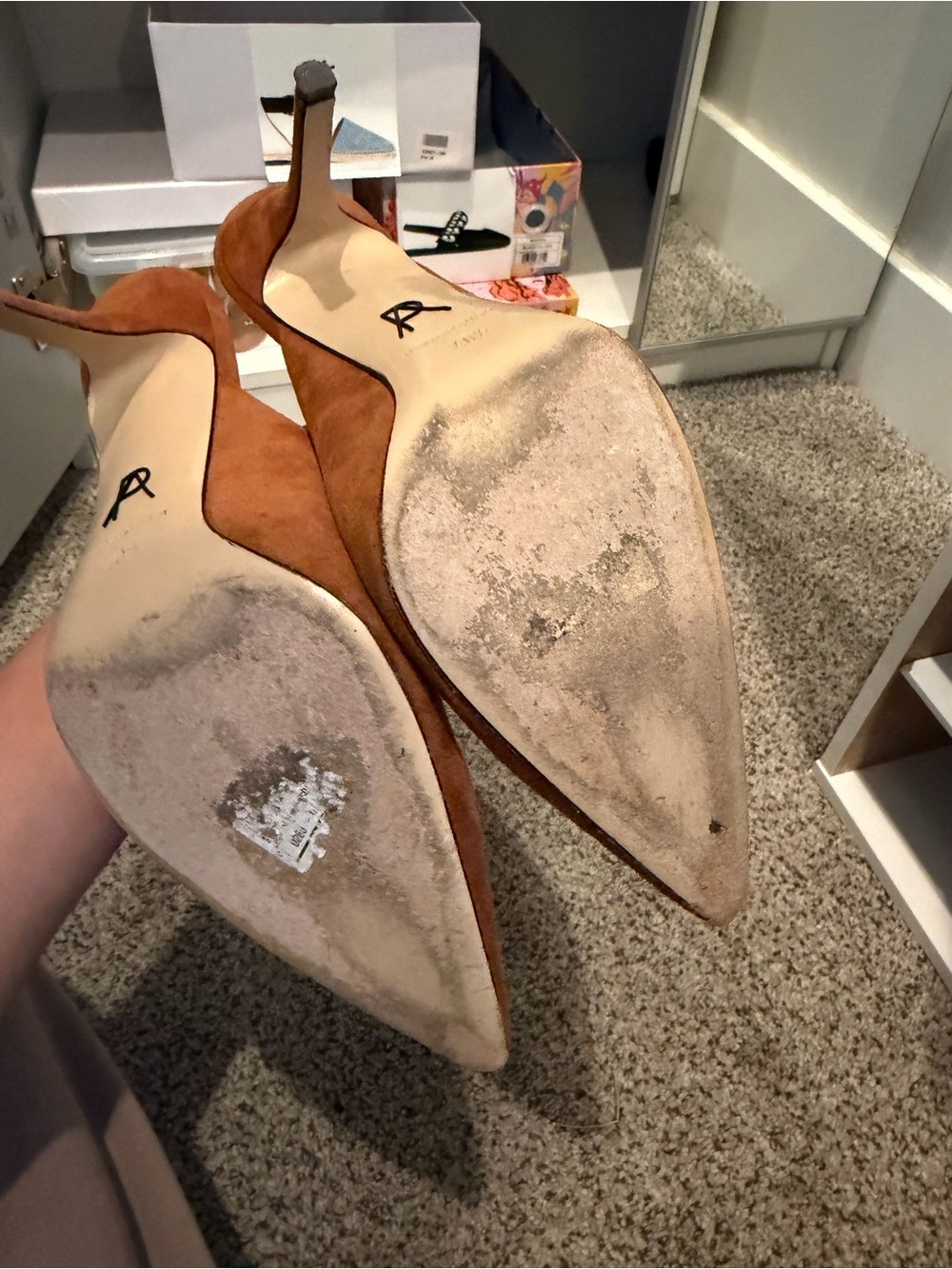 Paul Andrew Suede Pointed-Toe Mules - Picture 7 of 8